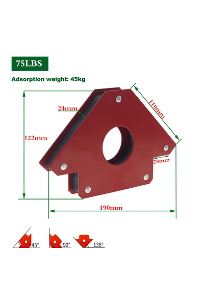 Choice حامل لحام مغناطيسي 75 رطل 15 كجم 25 كجم 45 كجم، حامل لحام مغناطيسي بزا...