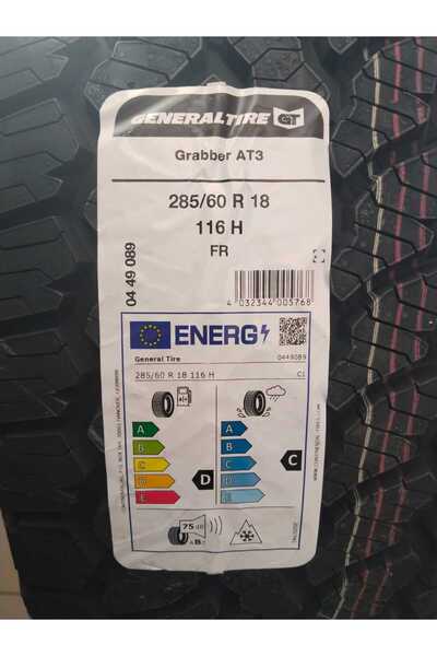 GENERAL 285/60R18 116H FR GRABBER AT3 GENERAL 4X4 DÖRT MEVSİM SUV LASTİĞİ 2024 ÜRETİM