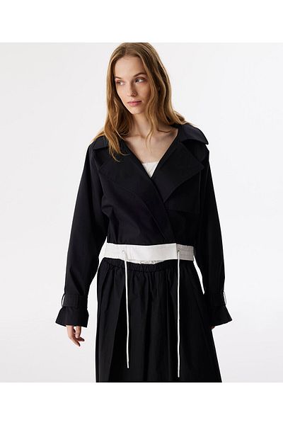 Twist Colorblock Short Overcoat