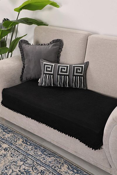 Aisha's Design Pom-Pom Sofa Cover 90X155 cm - Ko-33Ik