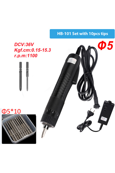 Choice with 10pcs tips Electric Screwdriver Adjustable Speed Automatic Electric Batch Industrial Grade In-l