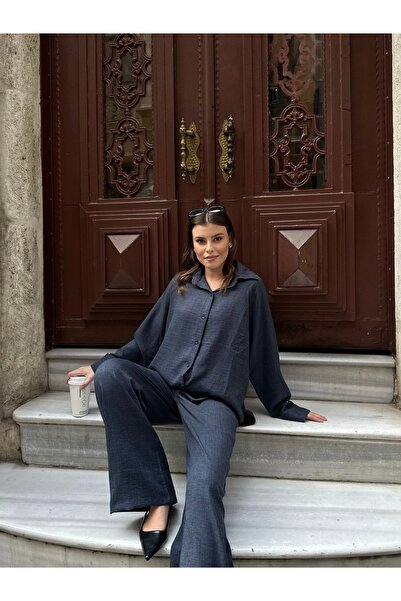 VOLT CLOTHİNG Kadın Salaş Keten İkili Takım