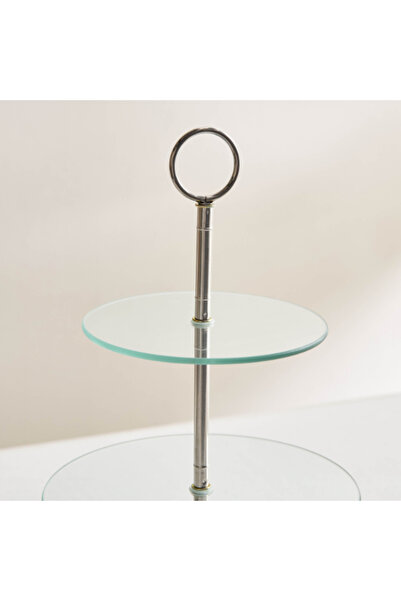 Home Box Coral 3-Tier Glass Cake stand