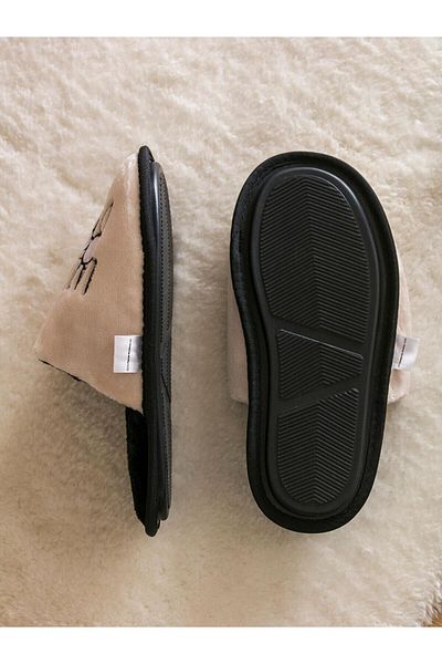 LC Waikiki Γυναικείες παντόφλες σπιτιών LCW HOME Snopy Κεντημένες