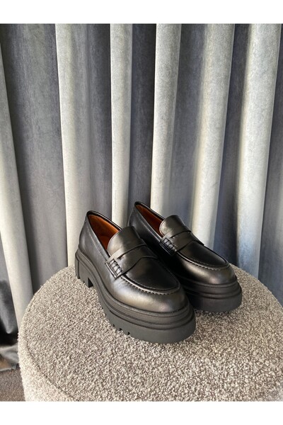 LOSS CLOUDY SİYAH KUŞAKLI LOAFER
