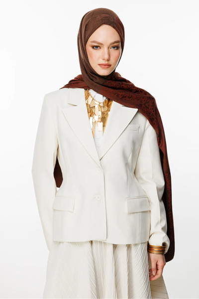 Mooncorn Nora Pattern Double-Sided Shawl Bitter Coffee-Brown