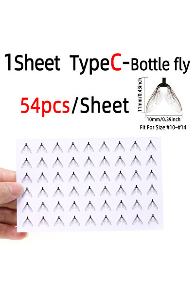 Choice 1 ورقة من النوع C 1 ورقة من مادة ربط الذبابة الاصطناعية الواقعية لجناح...