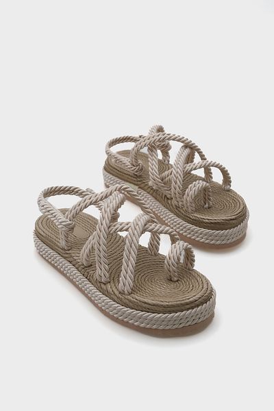 Capone Outfitters Dámské sandály String na klínovém podpatku