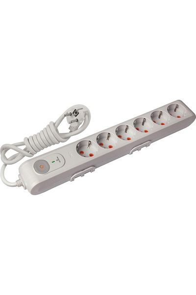 STOREMAX Ezg Current and Child Proof Grounded 6-Piece (Six) Cable Group Socket