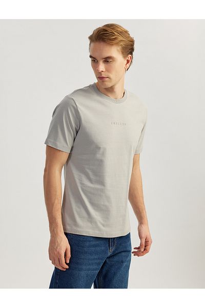 Koton Tricou cu mânecă scurtă, cu mânecă scurtă, cu imprimeu cu slogan din bumbac