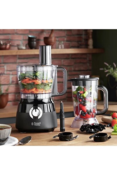 RUSSELL HOBBS محضر طعام ديزاير، سعة 1.5 لتر، 600 واط، 5 ملحقات، متعدد الوظائف - أسود مطفي 24732