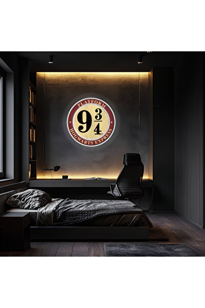 sannasdecor Harry Potter Neon Sanatı, 9 3|4 Neon Tabela, Neon Işık Tabelası, ...