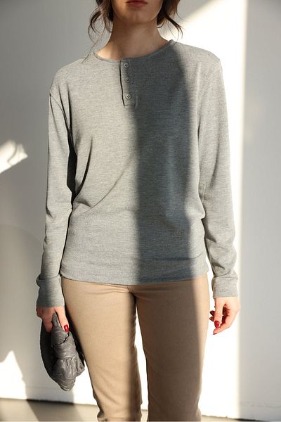 Özge Özgenç Soft Textured Bodysuit with Buttons on Collar