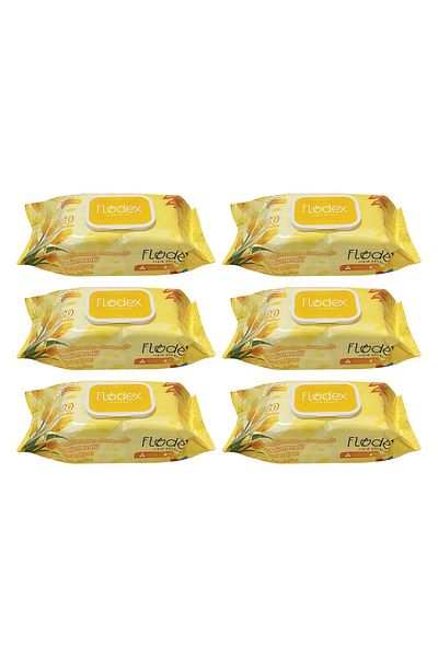 FLODEX Wet Wipes Yellow Garden 90 X 6 Pieces