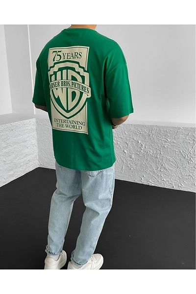 NewCabin Tricou oversize din bumbac pieptănat cu imprimeu Warner BROS sezon nou