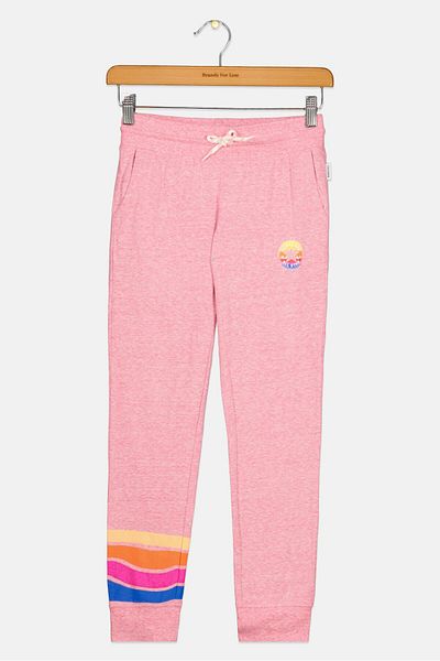 converse Kids Girl Sportswear Fit Brand Logo Training Sweatpants, Pink