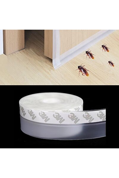 Nirnisa 3 m x 3 cm Kapı Altı Bandı Pencere Rüzgar Önleyici Bant Toz Böcek Geç...