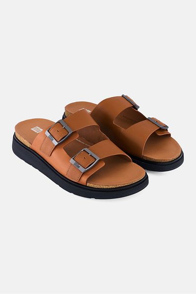 Fitflop شبشب رجالي سهل الارتداء، بني