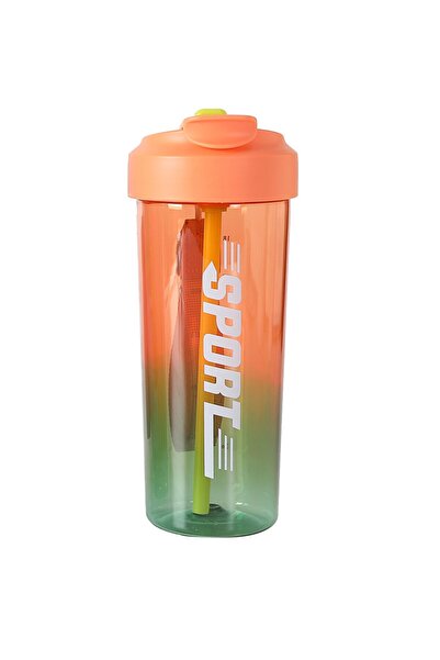GÜZELYÜZ AVM İce Gold Şeffaf Sport Matara 650ml | Pipetli Ve Normal Içim Model 2in1 Öğrenci Su Şişesi Suluk 650ml