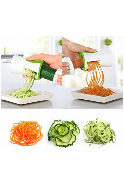 Generic Portable Spiral Vegetable Cutter, Manual Peeler, Stainless Steel Spir...