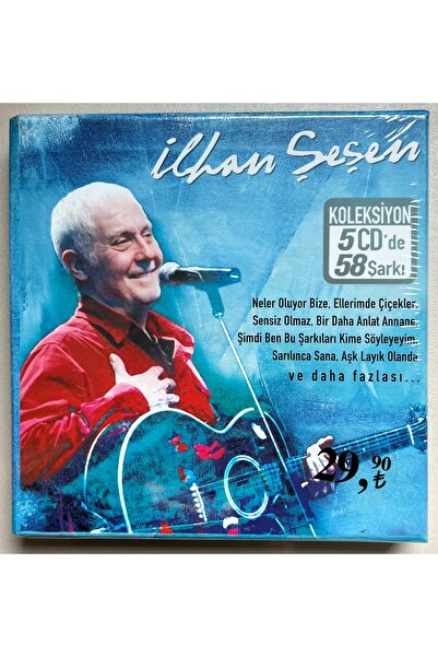 Dmc Müzik مجموعة إلهاان شيشين 5 أقراص مدمجة تحتوي على 58 أغنية (خالية من الجي...