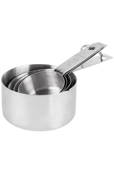 Generic Measuring Cup, Stainless Steel, Set of 4 with Scale -
