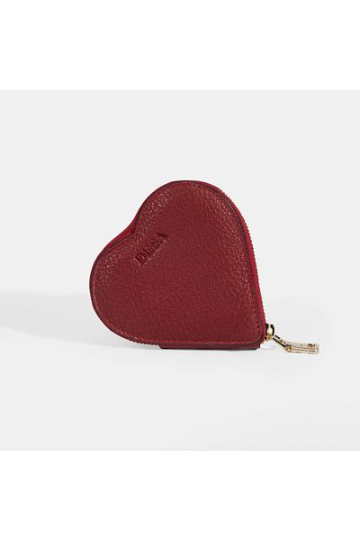 Desa Yelena Heart Burgundy Leather Wallet
