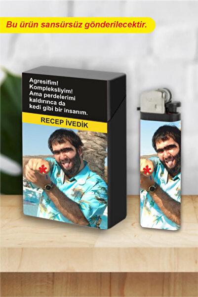 SARANG 2'li Recep Ivedik Nah Çakmak ve Sigara Kutusu Tabakası Seti