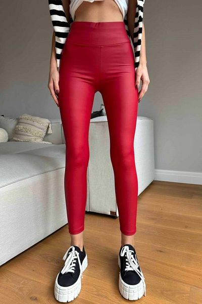 Deridün Yıldız Shoes Women's High Waist Ribbon Inside Opportunity Product Gathering Leggings