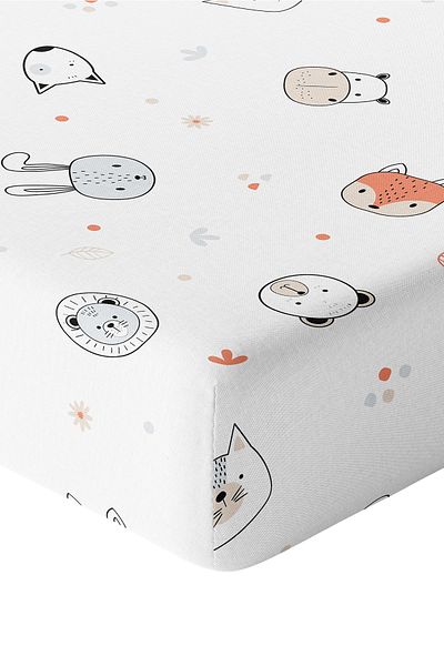 Wheeppo 100% Cotton Mother's Side Bed Sheet for Crib - 50X90 cm