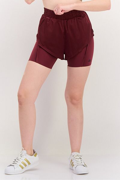 adidas Women Sportswear Fit Training Shorts, Maroon