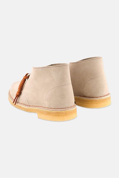 CLARKS Women Medium Lace Up Casual Desert Boots, Beige