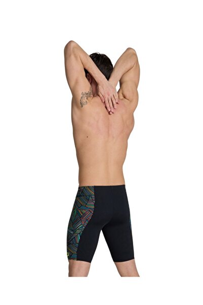 ARENA MEN'S ARENA OVERVIEW SWIM JAMMER BLACK BLACK MULTI