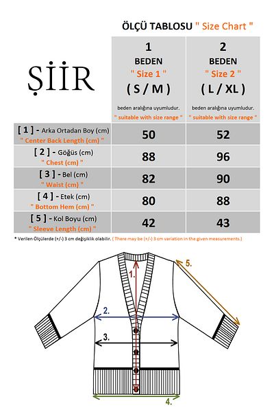 Şiir Bagh Women - Stylish Summer Cardigan, Openwork Three-Quarter Sleeve, Buttoned Trolley, (over Waist) - Ecru
