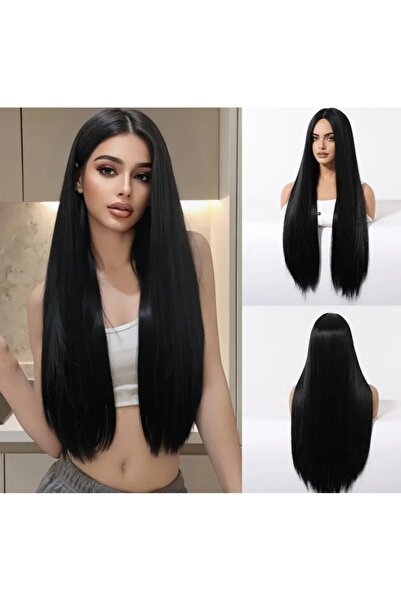 favorim peruk Siyah perçemsiz düz vip 1.kalite peruk
