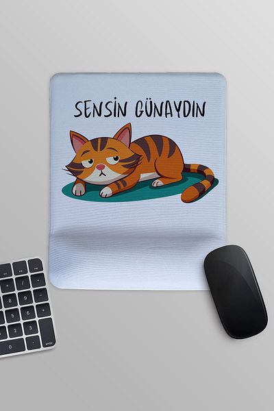 qoeuyl boutique Bună dimineața, mousepad dreptunghiular cu suport pentru încheietura mâinii, imprimat amuzant