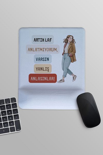 qoeuyl boutique I'M Not Telling You Again Funny Fun Printed Rectangle Wrist Rest Mousepad