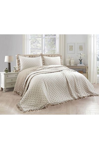 gülce home Lidia Frill Micro Bed Cover