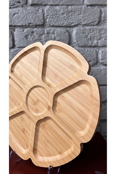 ARİN MODA Bamboo Motif Presentation Mekanizedi Plate 30-30-1,5 cm Dimensions from Arın Homtek