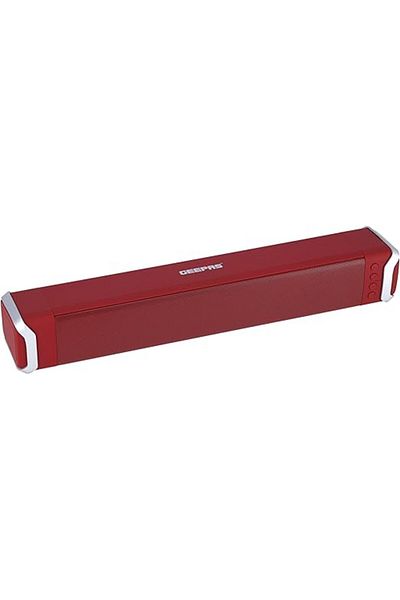 Geepas GMS11141UK مكبر صوت بلوتوث قابل لإعادة الشحن، أحمر