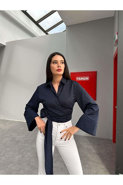 buqre's moda Side Tie Detailed Shirt