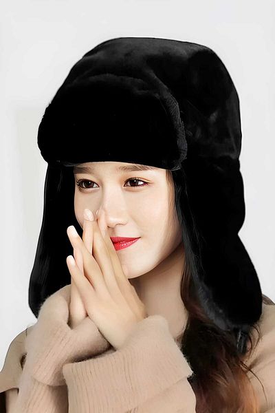Trenderrs Women's Plush Kalpak Pilot Hat