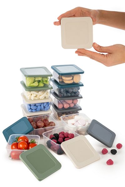 Sunplast Pack of 4 Me Mini Storage Container with Lid, Food, Picnic Storage Container, Breakfast Set