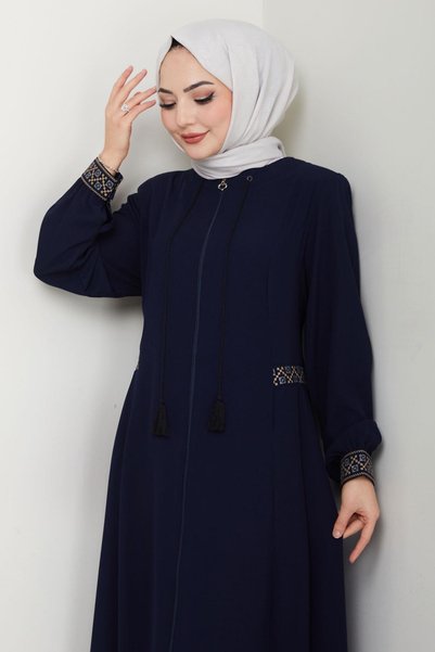 hafsamina Large Size Ferace, Embroidered and Fucking Color