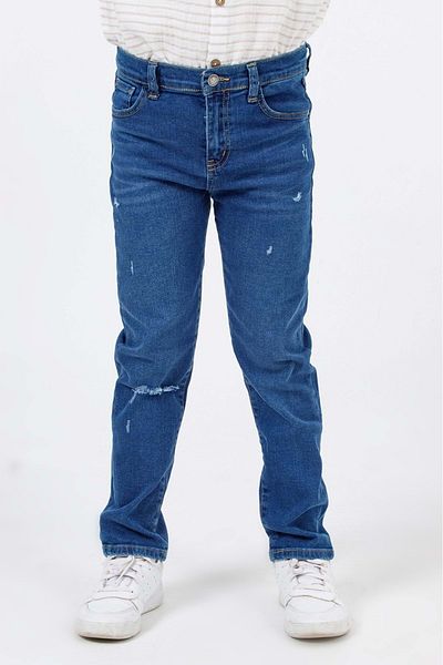 Hopi Kids Boy's Jeans 4-5 Years - Adjustable Waist and Ripped Detail