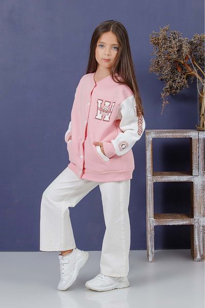 Hopi Kids White Cargo Pocket Girls' Trousers - Wide Leg, 4-5 Years