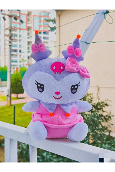 NB market Kuromi peluş oyuncak 25cm sanrio kawaii marka etiketli kuromi mor renk