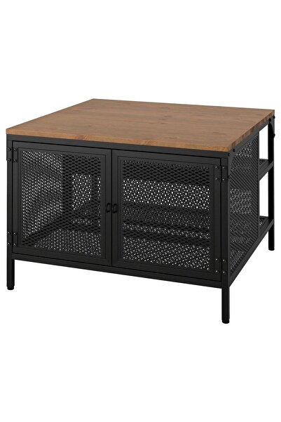 IKEA Luwii Siyah 68x68x48 Cm Rustik Orta Sehpa