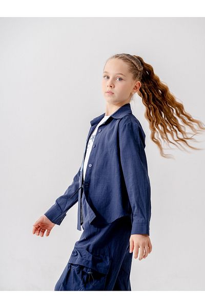 GİYİCEM TEKSTİL Girl's Pocket Garnished Shirt T-Shirt Double Set