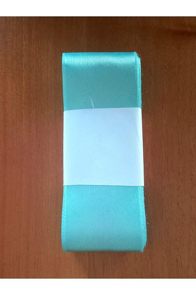 yörük tuhafiye Mint Green Satin Ribbon - 6 Cm, 10 Meters, One Ball Set